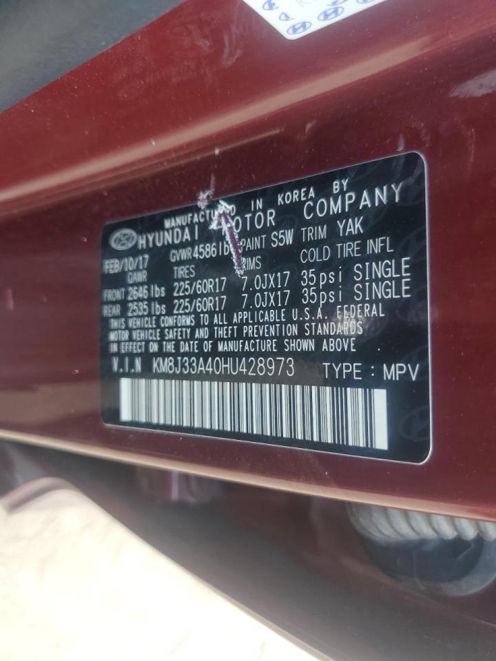 KM8J33A40HU428973 2017 Hyundai Tucson Limited