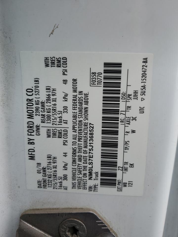 NM0LS7E75J1368527 2018 Ford Transit Connect Xl