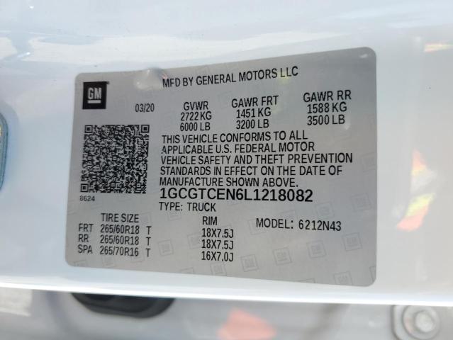 2020 Chevrolet Colorado Lt VIN: 1GCGTCEN6L1218082 Lot: 61025314