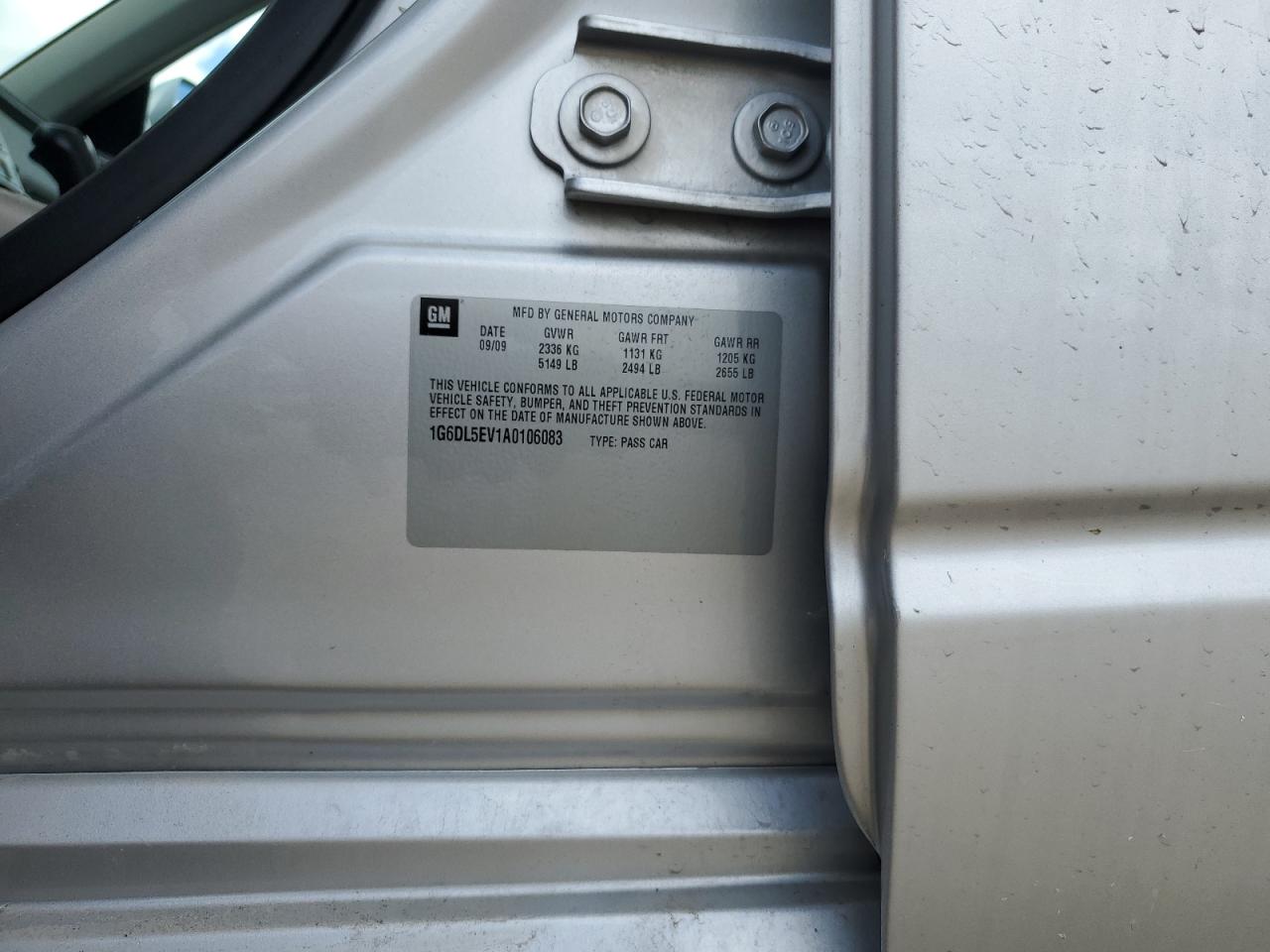 1G6DL5EV1A0106083 2010 Cadillac Cts Performance Collection