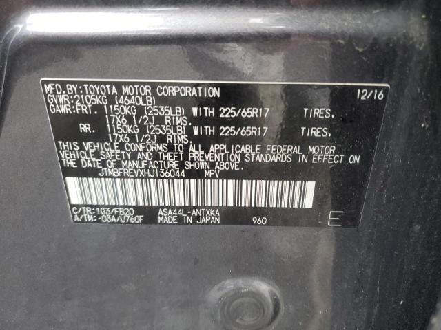 2017 Toyota Rav4 Le VIN: JTMBFREVXHJ136044 Lot: 60828254