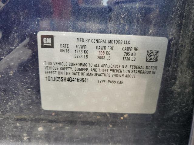 2016 CHEVROLET SONIC LT - 1G1JC5SH4G4169641