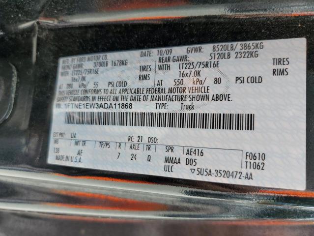 2010 Ford Econoline E150 Van VIN: 1FTNE1EW3ADA11868 Lot: 61267674