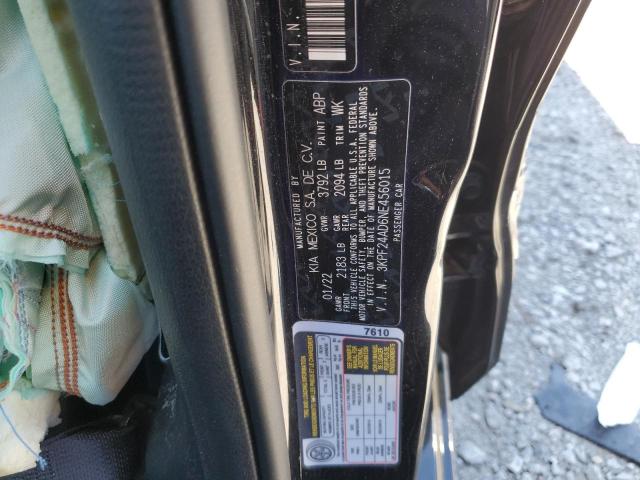 2022 Kia Forte Fe VIN: 3KPF24AD6NE456015 Lot: 60248464