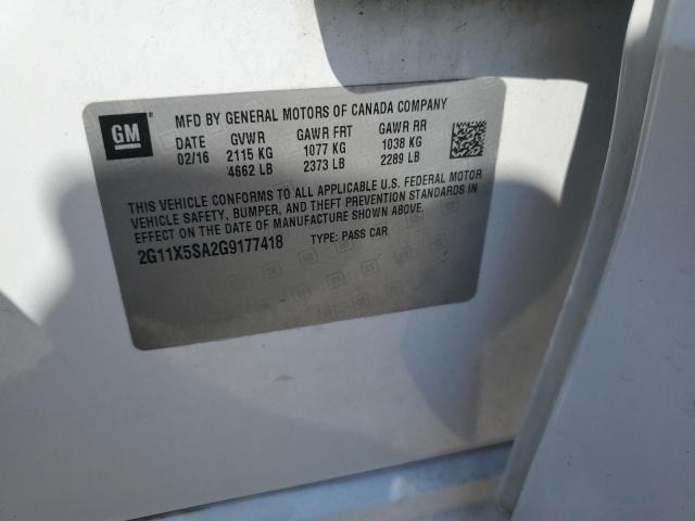 2016 Chevrolet Impala Ls VIN: 2G11X5SA2G9177418 Lot: 59083724