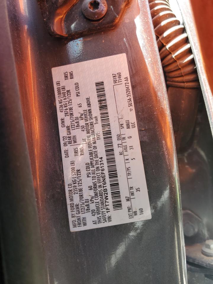 1FT7W2BT6NEF61314 FORD F250 2022