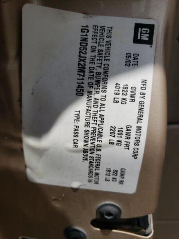 2002 Chevrolet Malibu VIN: 1G1ND52JX2M711450 Lot: 58525884