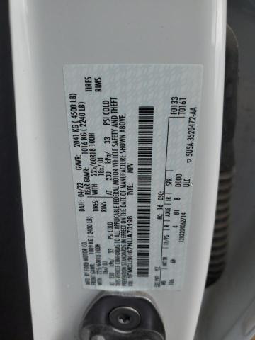 2022 Ford Escape Sel VIN: 1FMCU9H67NUA70198 Lot: 60406394