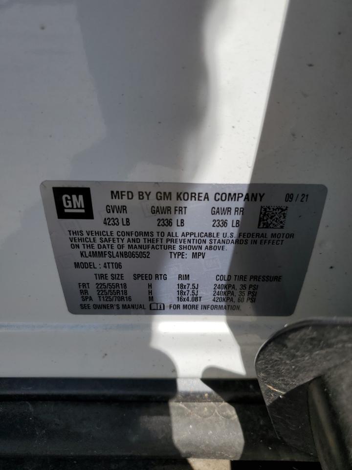 KL4MMFSL4NB065052 2022 Buick Encore Gx Essence