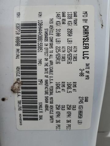 2008 Dodge Grand Caravan Se VIN: 1D8HN44H38B155851 Lot: 59258244