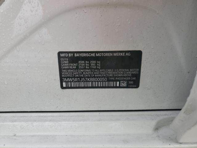 2019 BMW 330I VIN: 3MW5R1J57K8B00050 Lot: 58405334