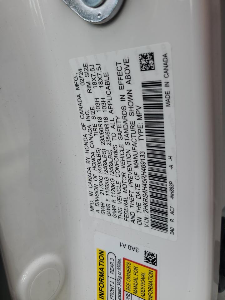 2HKRS4H45RH469133 2024 Honda Cr-V Ex 2HKRS4H45RH469133 2024 Honda Cr-V Ex