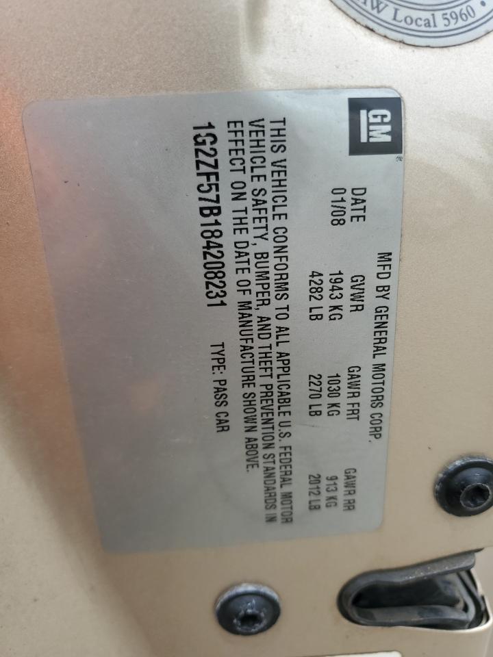 1G2ZF57B184208231 2008 Pontiac G6 Value Leader