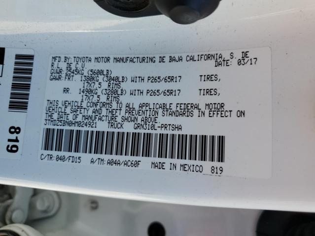 2017 Toyota Tacoma Double Cab VIN: 3TMDZ5BN0HM024921 Lot: 59794874