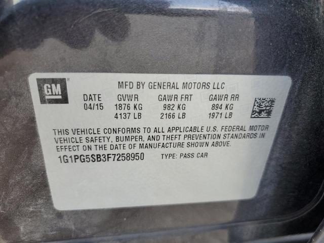 VIN 1G1PG5SB3F7258950 2015 Chevrolet Cruze, Ltz no.12