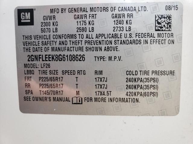 2GNFLEEK8G6108626 2016 CHEVROLET EQUINOX - Image 13