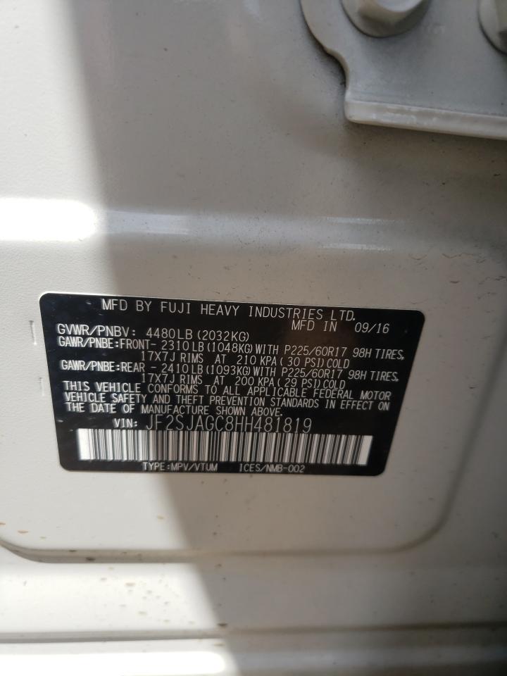 JF2SJAGC8HH481819 2017 Subaru Forester 2.5I Premium