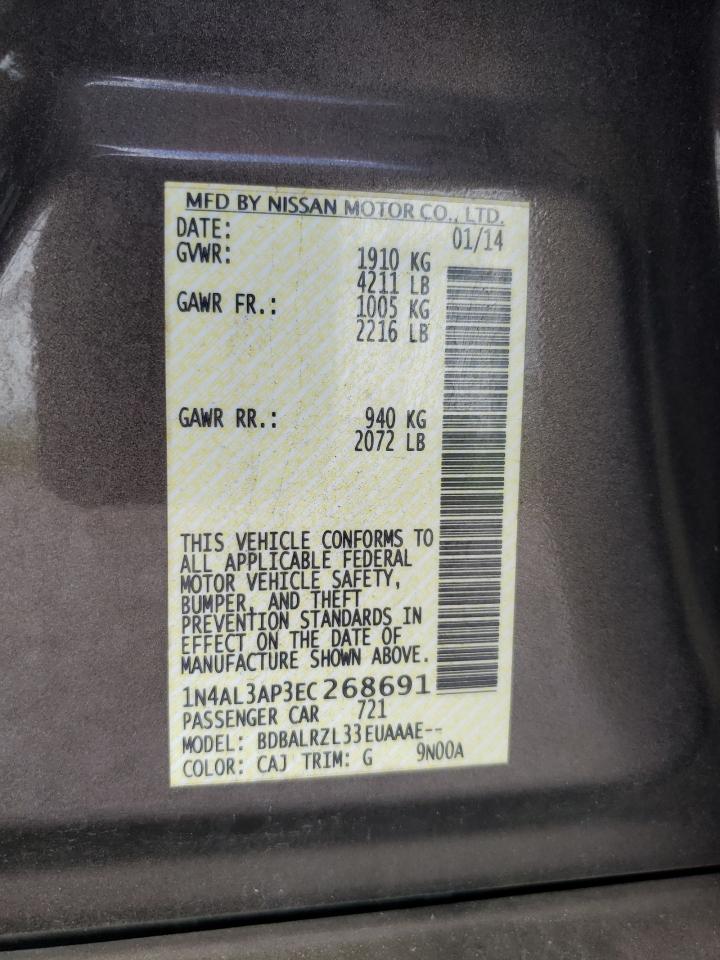 1N4AL3AP3EC268691 2014 Nissan Altima 2.5