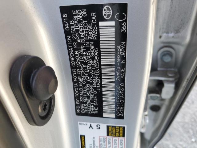 2018 Toyota Prius VIN: JTDKBRFU2J3598996 Lot: 59777044