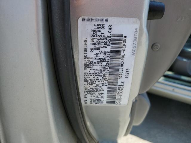 2004 Toyota Avalon Xl VIN: 4T1BF28B94U344316 Lot: 59404854