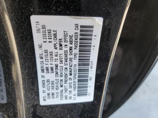 2015 Honda Accord Ex VIN: 1HGCR2F75FA025774 Lot: 57906874