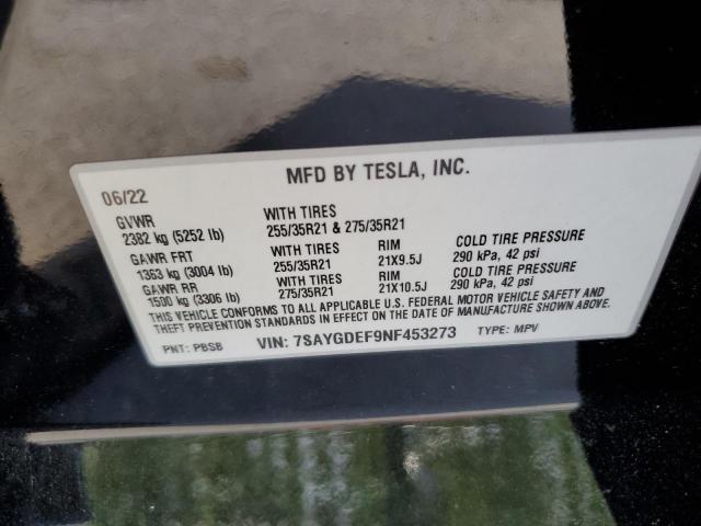 2022 Tesla Model Y VIN: 7SAYGDEF9NF453273 Lot: 56683604