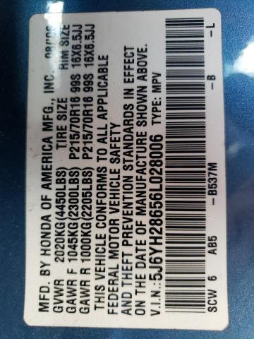 2006 Honda Element Ex VIN: 5J6YH28656L028006 Lot: 56913494