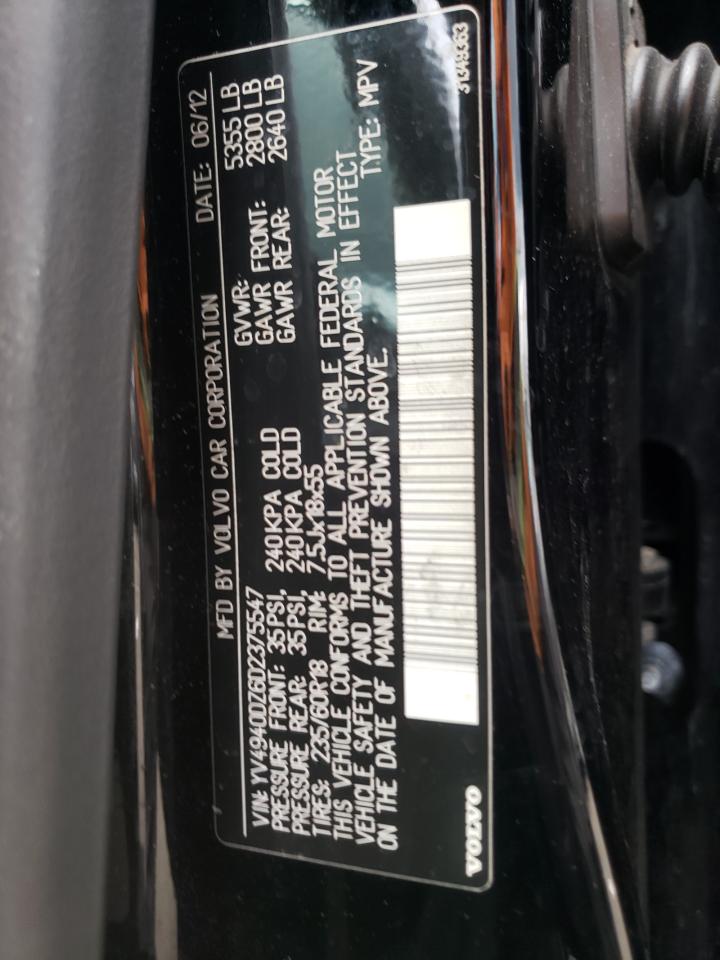 YV4940DZ6D2375547 2013 Volvo Xc60 3.2