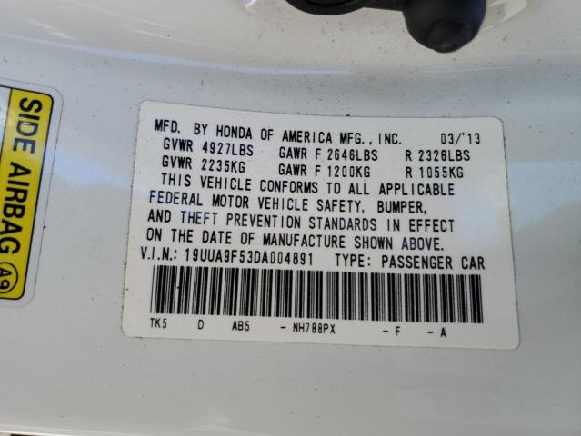 2013 Acura Tl Tech VIN: 19UUA9F53DA004891 Lot: 60386474