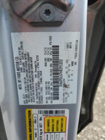 2017 FORD FUSION SE - 3FA6P0LU7HR295202