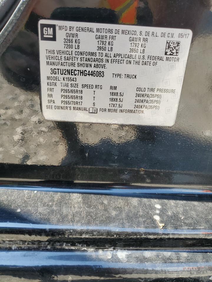 3GTU2NEC7HG446083 2017 GMC Sierra K1500 Slt