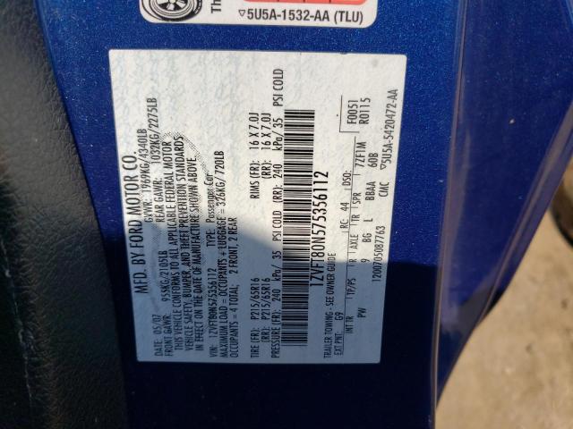 2007 Ford Mustang VIN: 1ZVFT80N575356112 Lot: 59946964