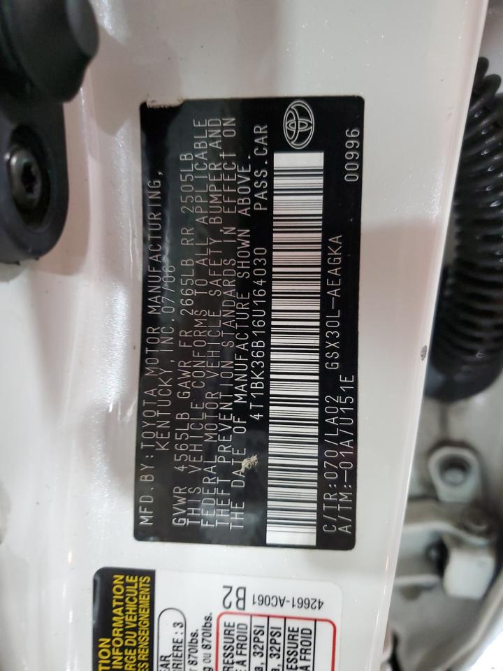 4T1BK36B16U164030 2006 Toyota Avalon Xl