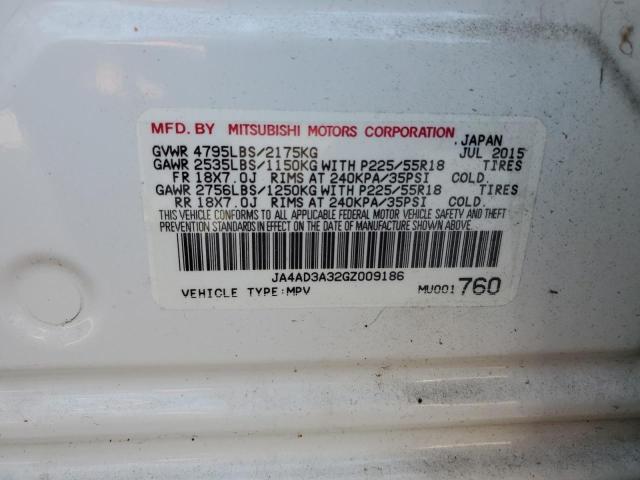 2016 Mitsubishi Outlander Se VIN: JA4AD3A32GZ009186 Lot: 60269324