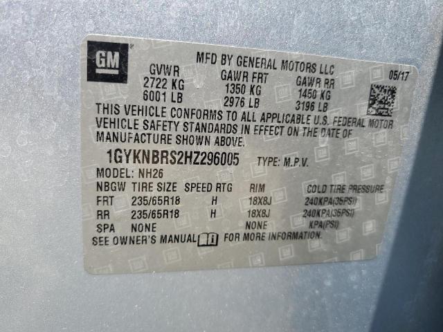 2017 Cadillac Xt5 Luxury VIN: 1GYKNBRS2HZ296005 Lot: 57802514