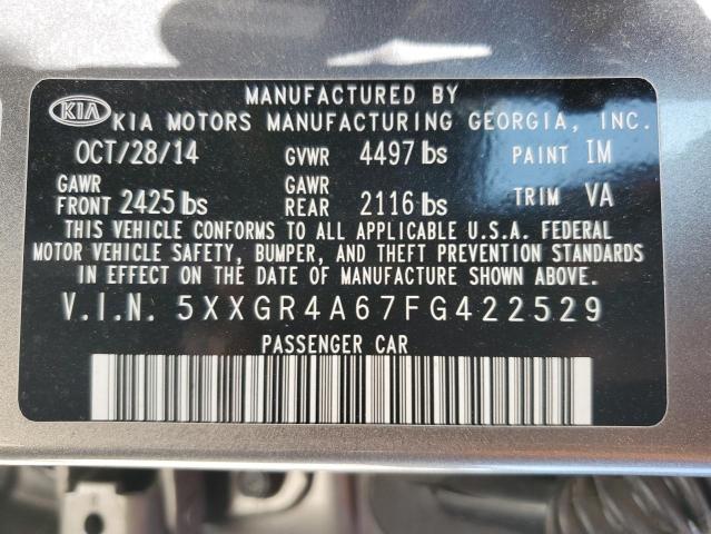 2015 KIA OPTIMA SX - 5XXGR4A67FG422529
