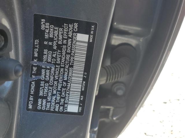 2018 HONDA CIVIC SPOR - SHHFK7H44JU238665