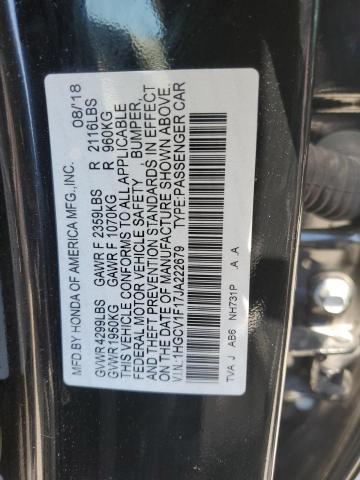 VIN 1HGCV1F17JA222679 2018 Honda Accord, LX no.12