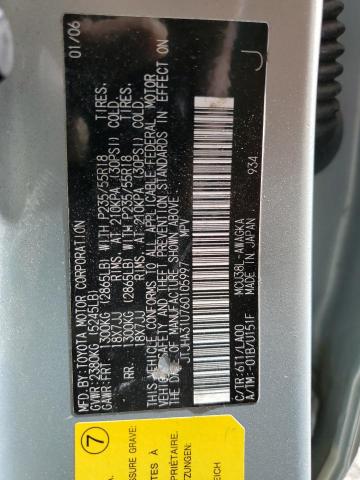 2006 Lexus Rx 330 VIN: JTJHA31U760105997 Lot: 58257074