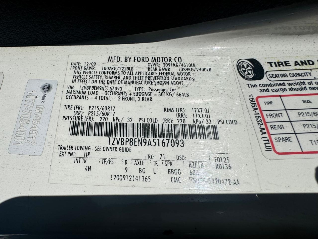 1ZVBP8EN9A5167093 2010 Ford Mustang