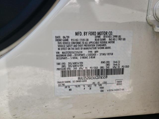 2020 Ford Ecosport Se VIN: MAJ3S2GE5LC376559 Lot: 57921514