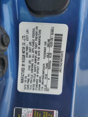 2006 Infiniti G35 VIN: JNKCV54E36M720975 Lot: 59949304