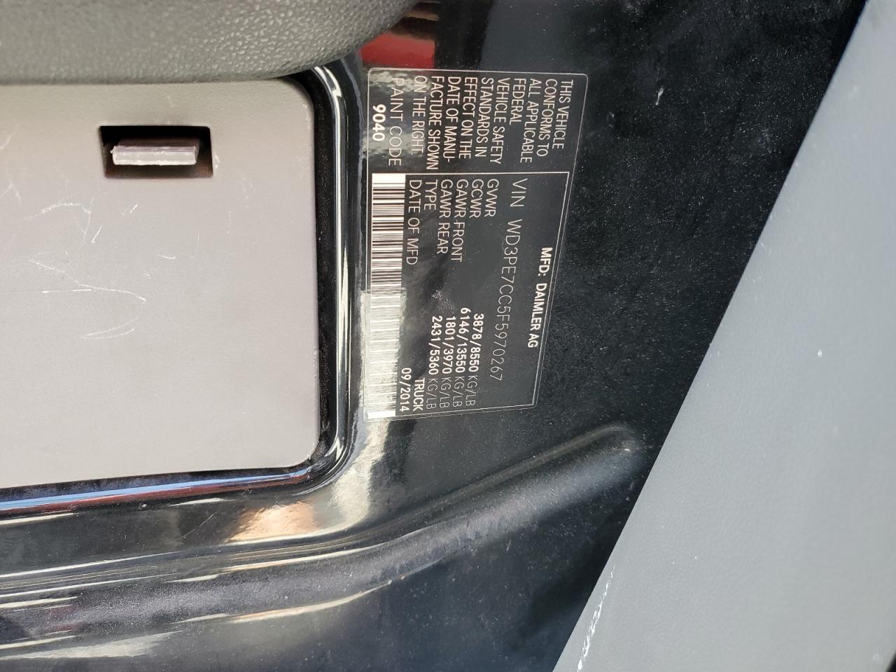 WD3PE7CC5F5970267 2015 Mercedes-Benz Sprinter 2500