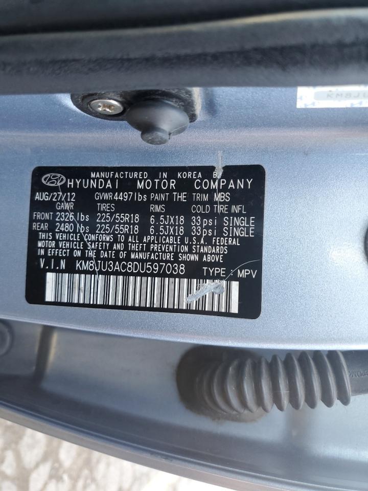 KM8JU3AC8DU597038 2013 Hyundai Tucson Gls