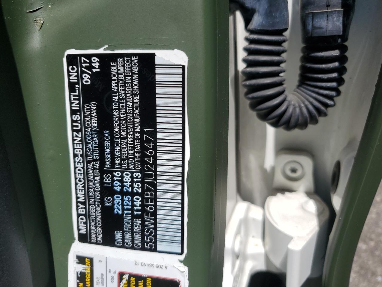 55SWF6EB7JU246471 2018 Mercedes-Benz C 43 4Matic Amg