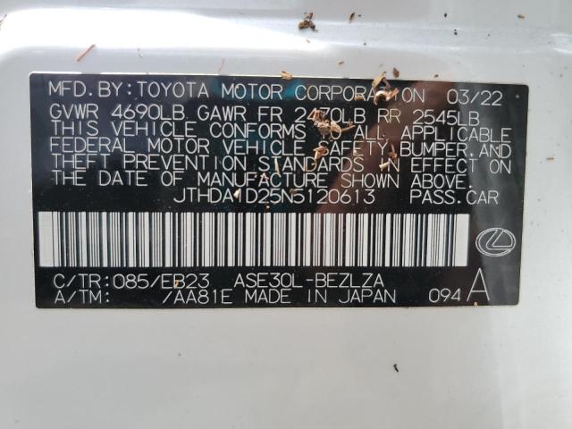 2022 Lexus Is 300 VIN: JTHDA1D25N5120613 Lot: 59939694