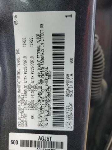 2016 Toyota Tundra Crewmax Sr5 VIN: 5TFDW5F19GX558735 Lot: 56912474