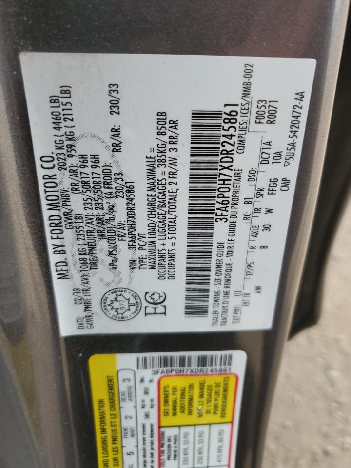 3FA6P0H7XDR245861 2013 Ford Fusion Se