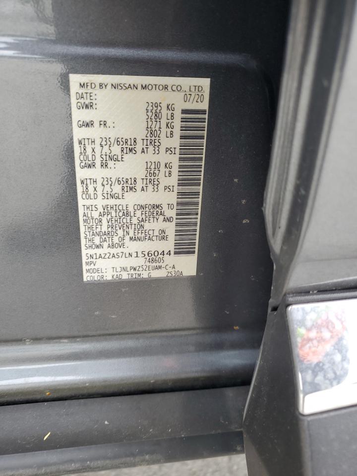 5N1AZ2AS7LN156044 2020 Nissan Murano S