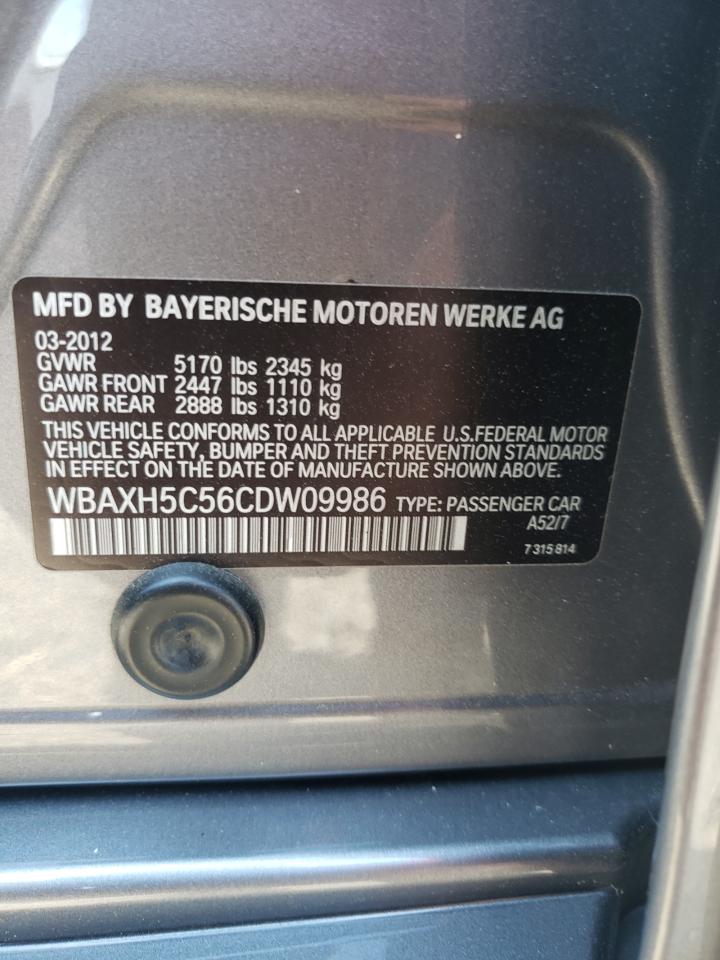 WBAXH5C56CDW09986 2012 BMW 528 Xi